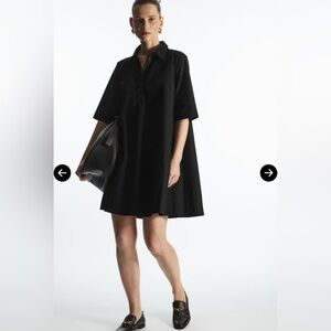 COS Pleated V-Neck Dress
